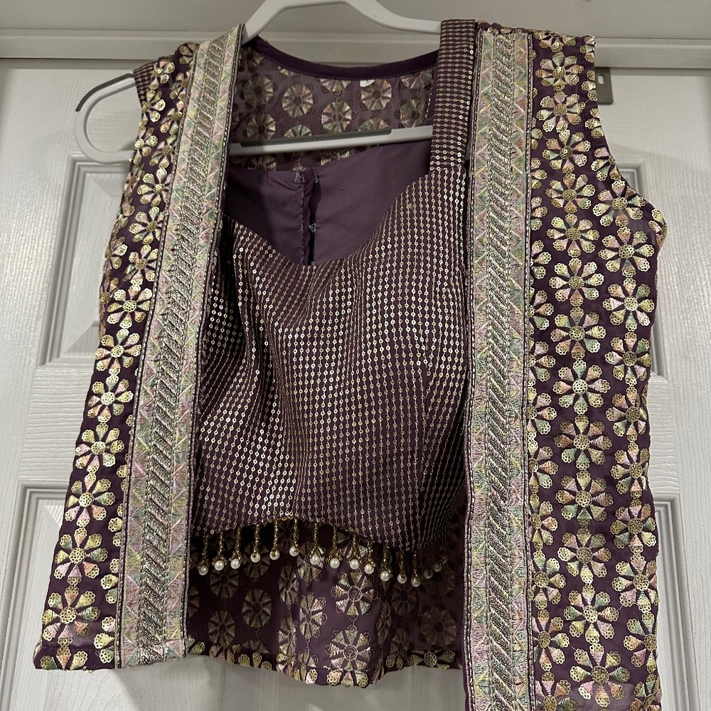 Indowestern 3 piece skirt set